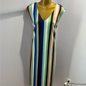 ECI Multicolor Striped Midi Dress